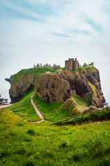 Spectacular view to Dunnottar Castle, Scotland, Great Britain