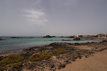 Fototapeta na wymiar natural landscape of sea rocks and sand