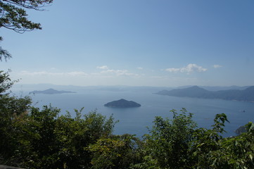 Fototapeta na wymiar 砲台山から望む、瀬戸内海