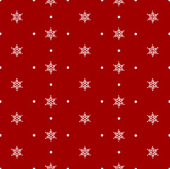 Snowflakes pattern White and red Christmas card Red paper Christmas invitation Red and white background