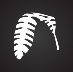 Tropic leaf on white background for graphic and web design, Modern simple vector sign. Internet concept. Trendy symbol for website design web button or mobile app