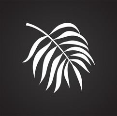 Tropic leaf on white background for graphic and web design, Modern simple vector sign. Internet concept. Trendy symbol for website design web button or mobile app