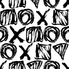 Seamless black and white pattern