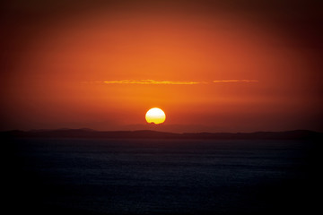 Sunset in the Brazilian Sea