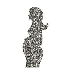 Icon of a pregnant girl silhouette.