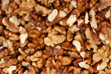 Walnut nut horizontal background