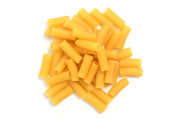 Pasta macaroni on white background