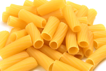 Pasta macaroni on white background