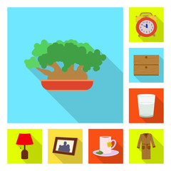 Vector illustration of dreams and night symbol. Collection of dreams and bedroom vector icon for stock.