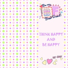 Cover for notebooks, cards, postcards, banners with polka dot background