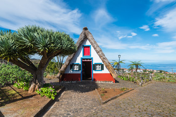 Fototapeta na wymiar Traditional rural house, Santana Municipal Council, Madeira island, Portugal