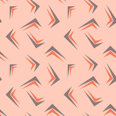 Abstract seamless geometric background with different angular forms. Vector minimalistic ornament for fabric, web page background, wallpaper, wrapping paper etc. In EPS