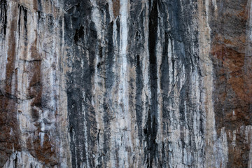 texture details of rock cliff on the island of the sea kra bi Thailand
