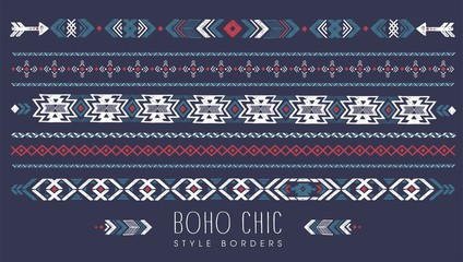 vintage vector illustration boho chic style borders © Caupona