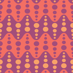 Abstract seamless geometric background with different organic forms. Vector wavy ornament for fabric, web page background, wallpaper, wrapping paper etc. In EPS