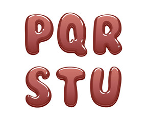 Chocolate abc letters set.