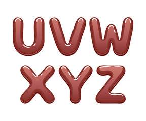 Chocolate abc letters set.