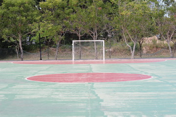 Outdoor futsal field at the public park