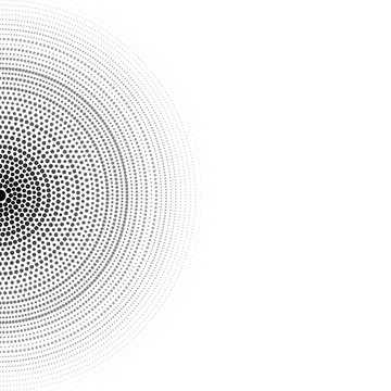 Background. Concentric Circles Consist Of Black Dots.