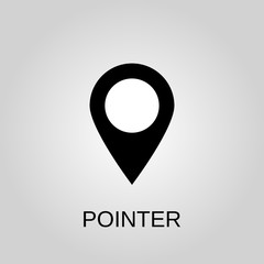Pointer icon. Pointer concept symbol design. Stock - Vector illustration can be used for web.