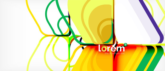 Fototapeta na wymiar Colorful trendy geometric shapes background