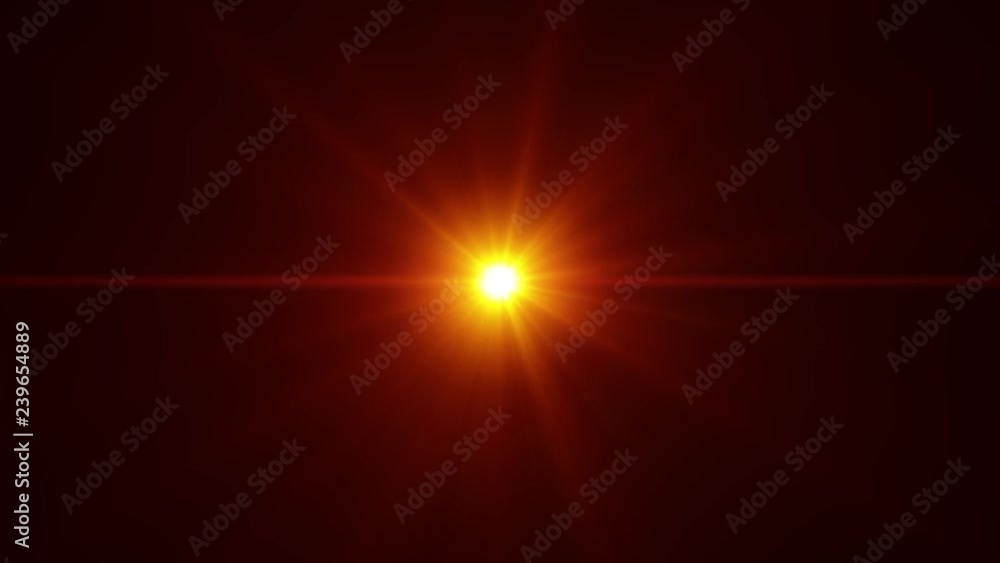 Poster 4k starburst light background loop/ animation of beautiful loop of sunshine light lens flare burstin