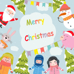 Merry Christmas. happy new year card