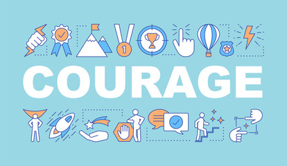 Courage word concepts banner