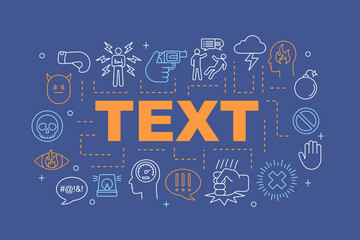 Fototapeta premium Anger word concepts banner