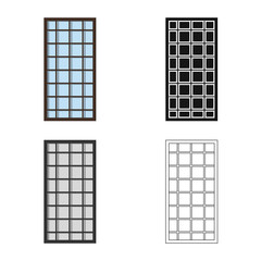 Isolated object of door and front icon. Set of door and wooden vector icon for stock.