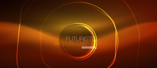 Neon glowing wave, magic energy and light motion background. Vector wallpaper template