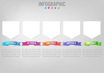 Business infographic labels template with 5 options.Creative concept for infographic..