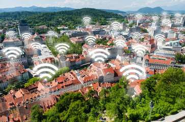 Wi-fi points, concept