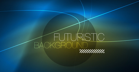 Neon glowing magic background, neon banner, night sky wallpaper. Magic light effect. Christmas abstract pattern.
