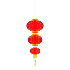 Chinese lantern , isolated on a white background