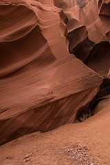 Scenic beauty of the famous Antelope Canyon in Arizona. It is a slot canyon on the Navajo land. It is one of the most adventurous places in Arizona and is very famous among tourists.