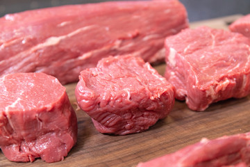 Beef fillet steaks