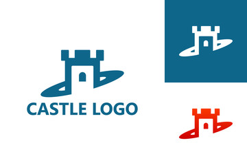 Castle Logo Template Design Vector, Emblem, Design Concept, Creative Symbol, Icon