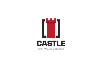 Castle logo and castle icon design template