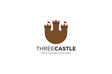 Castle logo and castle icon design template