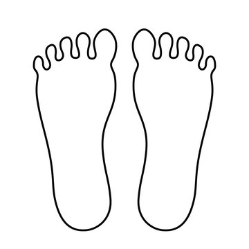 Human foot outline icon