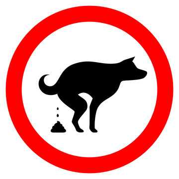 No dog fouling vector sign