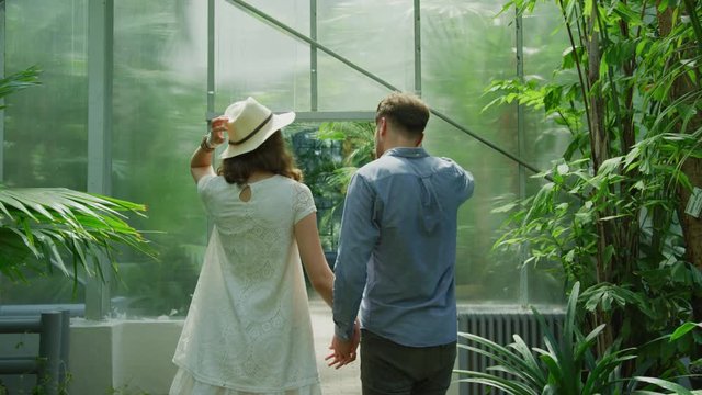 Walking and talking inside a greenhouse