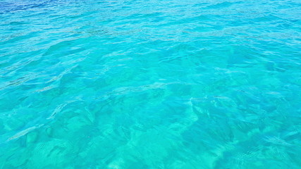 Clear water of ocean. Top view.