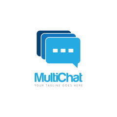 Fototapeta premium chat logo and icon Vector design Template. Vector Illustrator Eps.10