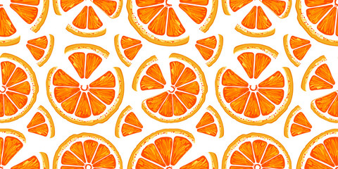Grapefruit seamless pattern. Sketch grapefruites. Citrus fruit background. Elements for menu, greeting cards, wrapping paper, cosmetics packaging, posters etc