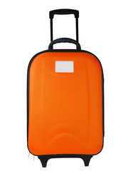 suitcases on white background. (clipping path)