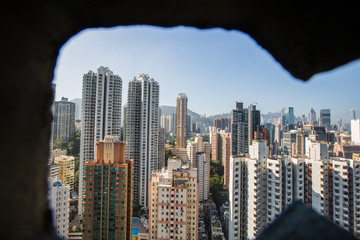 Fototapeta na wymiar Beautiful view upon Hong Kong