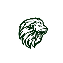Roaring lion logo template design