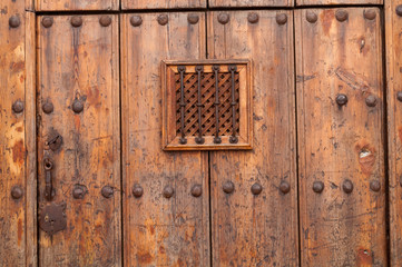 ancient door with handmade details